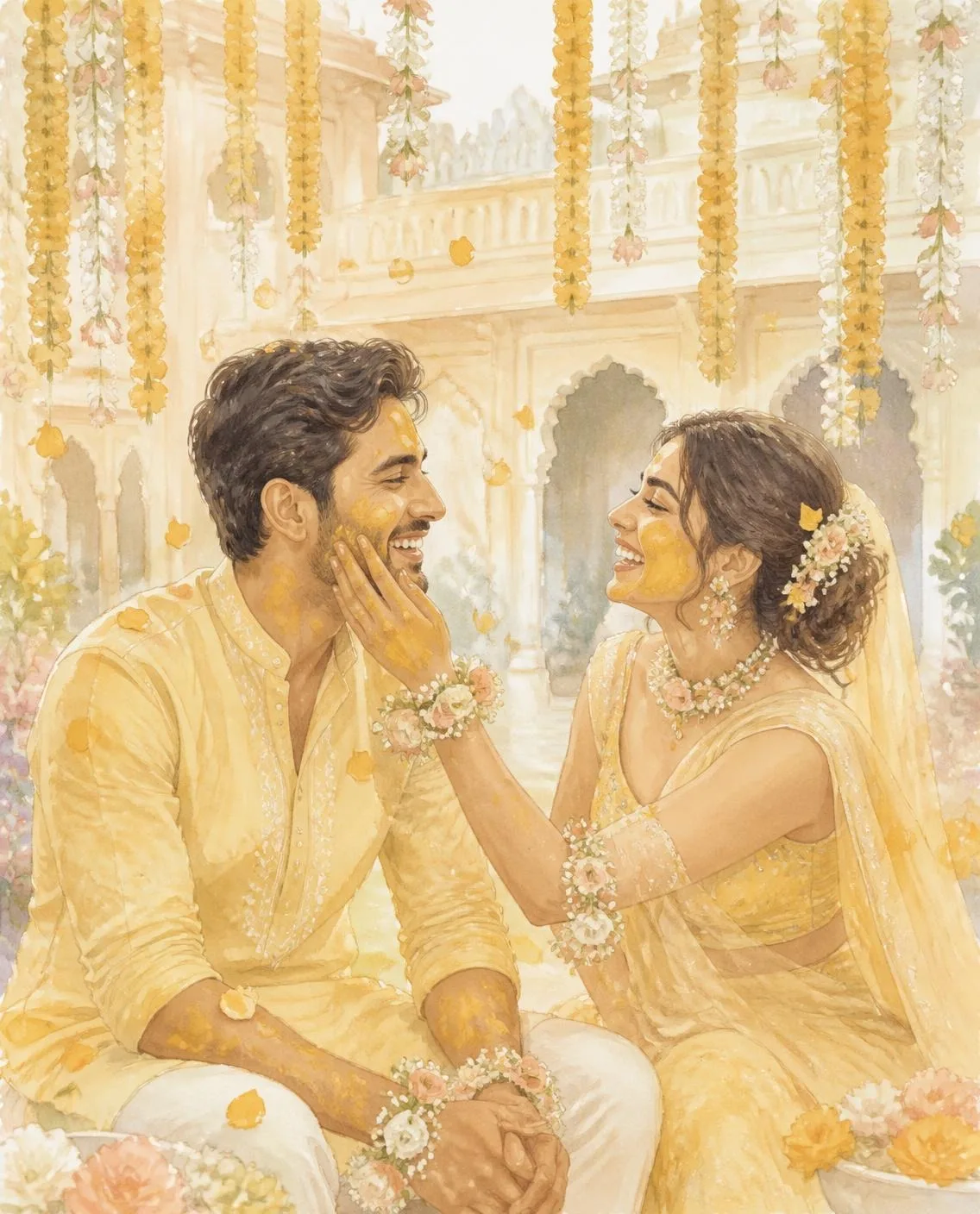 Saffron Courtyard invitation design