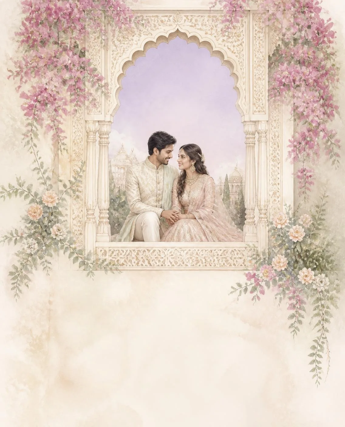 Monogram Promise invitation design