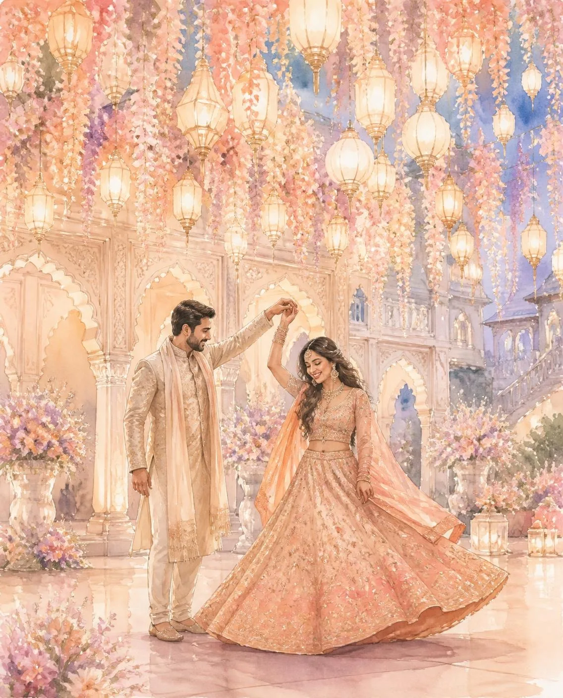 Moonlit Palace invitation design